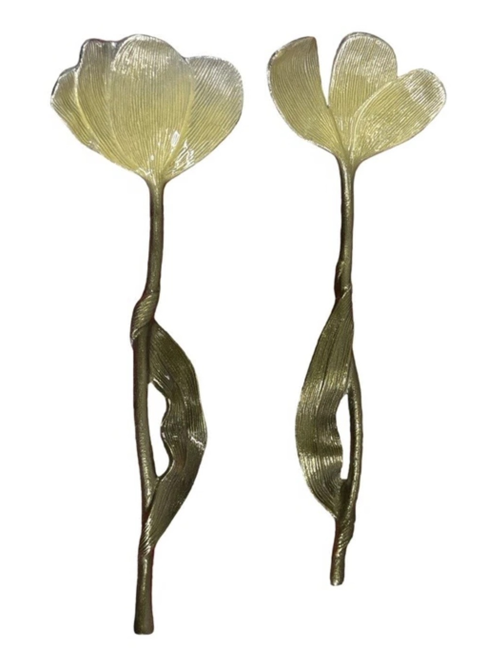 Michael Aram Tulip Leaf Servers Silver Serving Set